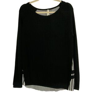 Teeberry & Weave Juliah Plaid Back Pullover, Medium, Viscose/Cotton